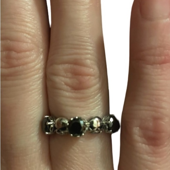 Harley-Davidson Silver Ring with Black Stones 💍 - Picture 3 of 4